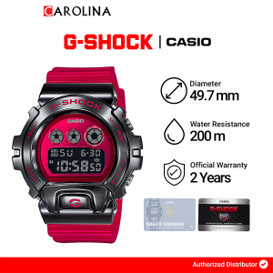 Jam Tangan Pria Casio G-Shock GM-6900B-4D Digital  Red Dial Resin Band