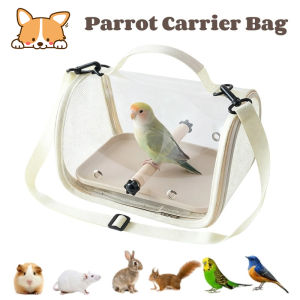 Portable Parrot Carrier Bag Transparent Bird Travel Crossbody Bag Small Pet Outdoor Bag