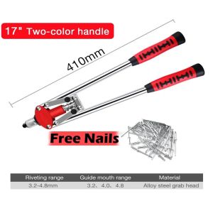 Manual Double-Handle Blind Rivet Gun Pull Nail Cap Labor-Saving Willow Guns Household Hand Tools