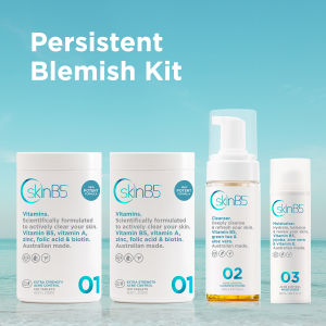 (SkinB5™) Persistent Breakouts Kit - Ideal for stubborn teenage & adult acne full system to target acne internally and externally in order to restores healthy skin functions