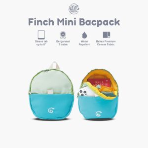 Mini Backpack Daily Tas Ransel Serbaguna untuk Cewek Girls Station New Finch Turquoise