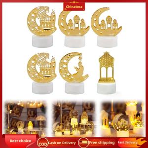 [Chinatera Malll]6 Pcs Ramadan Decorations LED Candle Lights Battery Operated for Home Holiday Party Decor