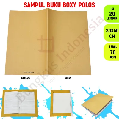 Sampul Buku Coklat - Boxi / Boxy Polos