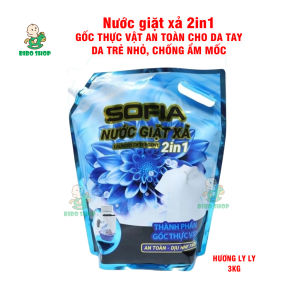 Nước giặt xả dạng túi 2in1 3kg | GỐC THỰC VẬT AN TOÀN DA TAY DA TRẺ NHỎ CHỐNG ẨM MỐC