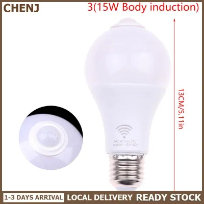 CHENJ Local Delivery E27 PIR cảm biến chuyển động đèn 5W 9W 15W LED bóng đèn với cảm biến chuyển động dò ánh sáng ban đêm