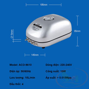 Máy sủi oxy Hailea ACO 6602 6604 9610 sủi 1 2 4 vòi điều chỉnh oxy bể cá tép store