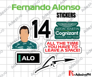 Fernando Alonso 2025 Sticker Pack or Individual Stickers / GLOSSY SET / MATTE SET / HOLOGRAPHIC RAINBOW SET / Waterproof / Scratchproof