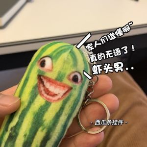 Cute Plush Doll TIKTOK 10cm Funny Talking Watermelon Keychain Female Special Effect Voice Bag Key Chain Pendant Cartoon Schoolbag Toy