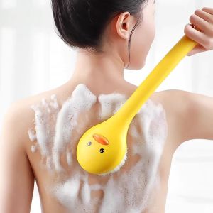 Long-Handle Bath Brush Little yellow duck scrub back scrub back long handle soft bristle Practical Household Accessory for Daily Use Suitable for Kitchen Bathroom or Utility Areas