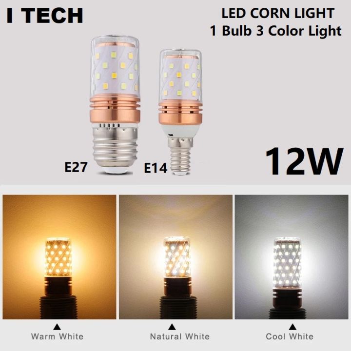 I TECH LED Corn Light Bulb E27 E14 Chandelier Candle LED Light