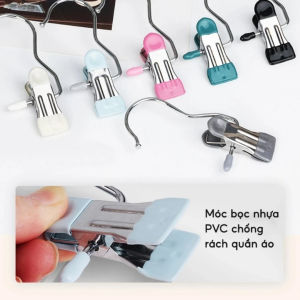 COMBO 30 Móc Kẹp Inox Chống Gỉ – Móc Treo Quần Áo Tất Vớ Đồ Lót Móc Treo Đa Năng Gia Đình
