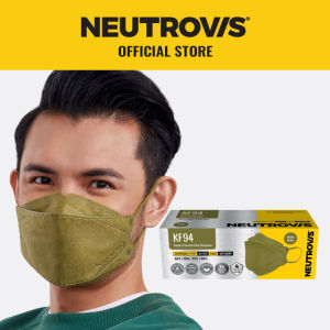 Neutrovis Adult Premium Medical Face Mask || Face Respirator (4-Ply || KF94) - Green