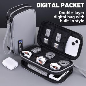 Travel Tech Organizers for Electronic Accessories Cables Chargers Power Banks & USB Storage - Compact Cable Management Pouch