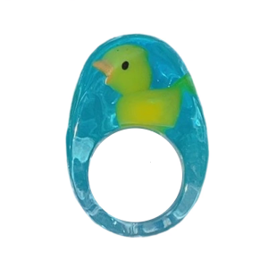 Adorable Yellow Duck Finger Rings Delightful Yellow Duck Rings for Those Who Love Unique and Quirky Accessories
