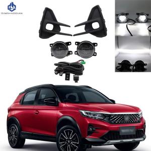 1 Pair Car Front Bumper LED Fog Lights Assembly Driving Lamp Foglight Wiring Switch Set For Honda WRV Modulo WR-V 2023 2024