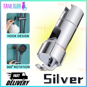 [✅SG Ready Stock] Shower Stand Rail Sliding Bathroom Shower Room Adjustable Shower Head Stand Wall-Mounted Shower Head Rail Slider Gray