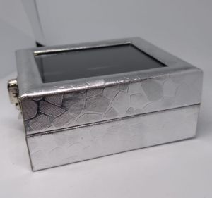 Kotak Gelang Kulit Silver Grey (BAHAN PREMIUM)