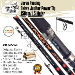 Joran Pancing Daiwa Jupiter Power Tip 502MS 150cm (6-14lb) Carbon Solid Original - Toms Fishing