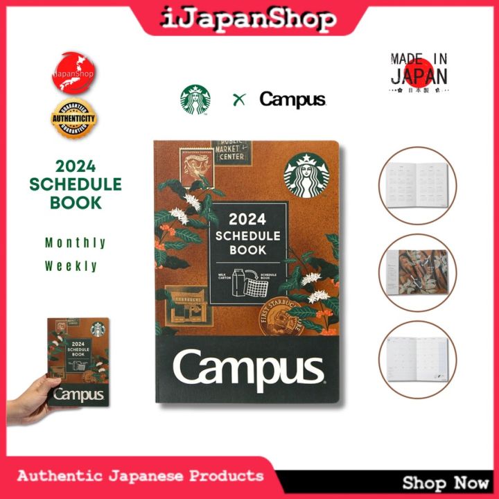 Starbucks Japan 2024 Planner Calendar EcoFriendly Campus 2024 Schedule