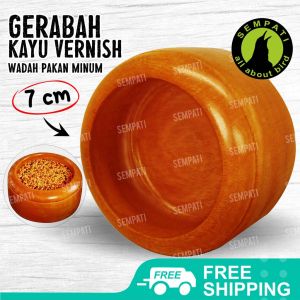 SEMPATI Gerabah Kayu Klasik Cepuk Merpati Ekonomis Tempat Pakan Minum Burung Merpati Ayam Kelinci Kucing Anjing Hamster Sugar Glider WDMKY