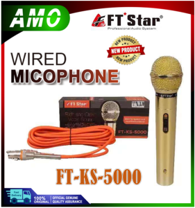 【AMO】Heavy Duty Quality FTstar FT- KS-5000 Wired Microphone ( Original MICROPHONE}