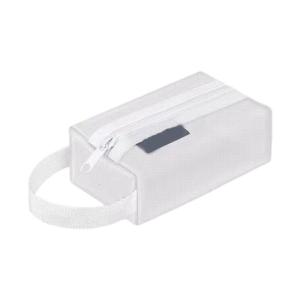 รูดซิปปิดถุงตาข่ายไนล่อนน้ำหนักเบาพร้อมที่จับกระเป๋าเครื่องสำอางขนาดเล็กสำหรับกระเป๋าเงินมีพวงกุญแจ Essential อุปกรณ์อาบน้ำ