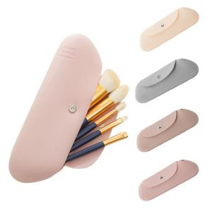 PTK52 Waterproof Silicone Makeup Brush Bag Dustproof Soft Cosmetic Brush Protective Case Multipurpose Eyeshaow Eyebrow Household