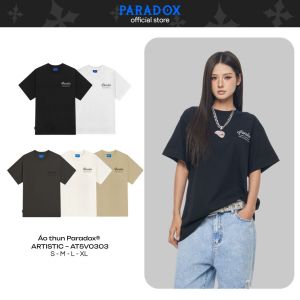 Áo thun oversize ARTISTIC TEE Cotton Màu Đen Kem Trắng PARADOX AT5V0303