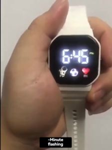 PL QIUJUU LED Digital Watches Waterproof Silicone Strap Kids Sport Watch Outdoor Fashion Spaceman Electronic Wristwatch Children Boys Girls Gifts