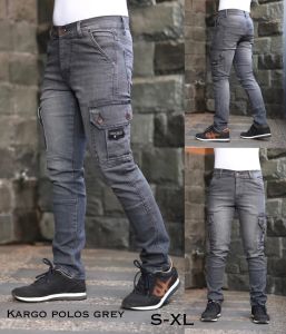 Celana Cargo Jeans Pria Bikers Clana Cowok Panjang Viral Pakaian Jean Laki Laki Celana Kargo Panjang