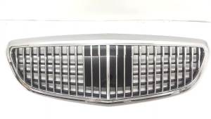 Kaly Maybach Style Vertical Bar Hood Upper Grille For W205 C250 C280 C300 C320 C350 C53 C43 2014-2021 Elegance/Exclusive 6K4N7