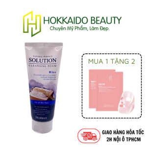 Sữa rửa mặt bột gạo Deoproce Natural Perfect Solution Cleansing Foam Deep Cleansing Rice 170g
