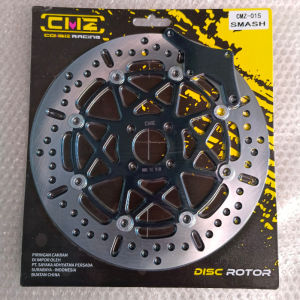 PIRINGAN CAKRAM SMASH NEW BULAT  BESAR 300MM TEBAL 3MM DISC BRAKE MOTOR SHOGUN 125 LEBAR RETRO KLASIK SPORTY ELEGAN CMZ RACING BLACK EDITION MOTORCYCLE