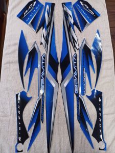 Bộ tem decal dán xe máy Yamaha Gravita màu xanh dương zin thái siêu đẹp