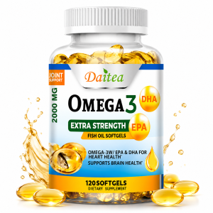 Daitea Omega 3 Fish Oil 2000mg with EPA DHA 120 Softgels | Supports Heart Brain & Eye Health