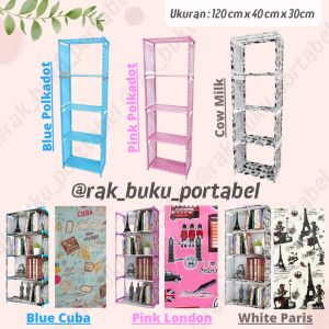 SPECIAL EDITION COD Rak Serbaguna Rak Buku Portable Lemari Multifungsi Sepatu 5 Tingkat 4 Susun WOW! GUH