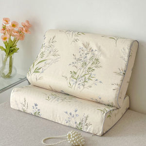 SUNLIGHT HOME 1PCS 100% Cotton Latex Pillow Caseflower Pattern Latex Pillowcase 9 Colors