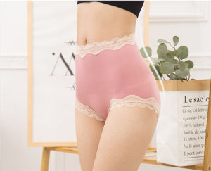 เสริมสร้างความสวยงามใหม่! 677# กางเกงในหญิงผ้าทอเอวสูง เป็นเร็วตลอด ขอบเอวและเป็นลูกไม้น่ารัก เพื่อให้คุณมีความมั่นใจที่สุด ผ้ายกกระชับดีมากยิ่งขึ้น เนื้อผ้าคืนตัว เก็บสัดส่วนได้ดี