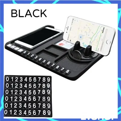 Multi function Car Dashboard Anti Slip Mat Sticky Pad GPS Phone Holder Stand Parking Phone Number Plate Auto Accessories