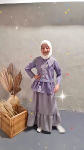ONESET SKIRT SETELAN ROK ANAK PEREMPUAN SABIILA SET ROK ANAK REMAJA BAJU MUSLIM ANAK SETELAN ROK KRIWIL