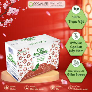 Thùng 36 Hộp OGO SMOOTHIE GẠO LỨT NẢY MẦM - Sinh Tố Giảm Stress Tăng Tập Trung (200ml/Hộp)