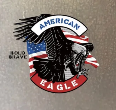 Logo Sticker Đại Bàng Eagle ủi áo tại nhà-IN LOGO THEO YÊU CẦU INBOX -công nghệ in pet chuyển nhiệt ủi trực tiếp lên áo rất đẹp-MAJESTIC.CLO-Luck