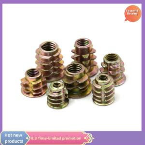 Graceful 50Pcs M4 M5 M6 Zinc Hex Drive Head Screw Insert Nut Threaded For Wood