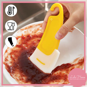 Heat Resistant Silicone Spatula for Non-Stick Pan Silicone Pan Scraper Non Stick Pan Pot Dishes Cookware Cleaning