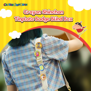 Crayon Shinchan Tinplate Badge Blind Box