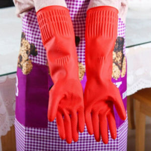 Qitu Sarung Tangan Latex Cuci Piring Cleaning Gloves Extra Thick M - A303