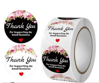 Murah Banget - Stiker Terima Kasih / Stiker Packing Orderan / 1 Roll (500PCS) Stiker Thank You