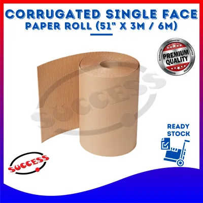 SUCCESS Corrugated Paper Roll Single Face Paper Roll Packaging Roll Wrapping Paper Gulungan Kertas Beralun 瓦楞纸皮包装纸