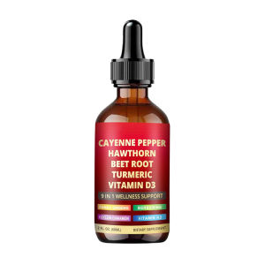 บีทรูท Hawthorn Fruit Capacin Drops รองรับการปรับแต่ง OEM ข้ามพรมแดน Hot Selling Vitamin d3k2 Pepper Drops
