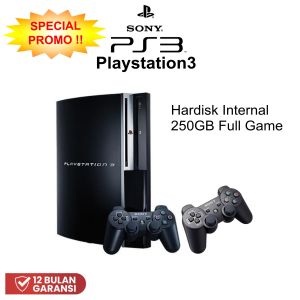 PS3 HDD 250GB  2 Stick Wireless  24 game  Garansi Seller 1 Tahun  Paket Lengkap Siap Main  COD saja